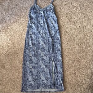 No Boundaries Gray Lace Dress